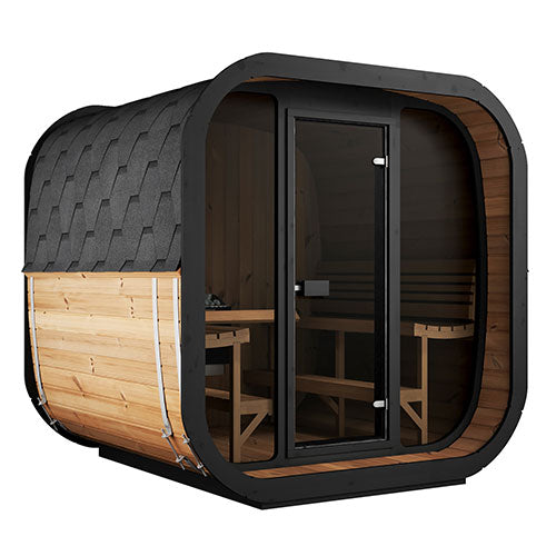 SaunaLife Model CL7G 6-Person Cube-Series Outdoor Traditional Sauna