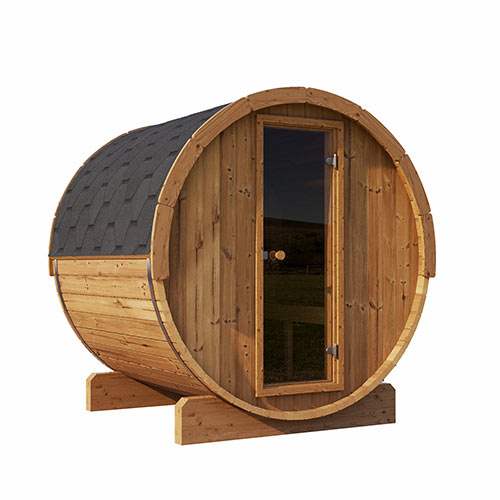 SaunaLife E7 ERGO Series 4-Person Traditional Barrel Sauna
