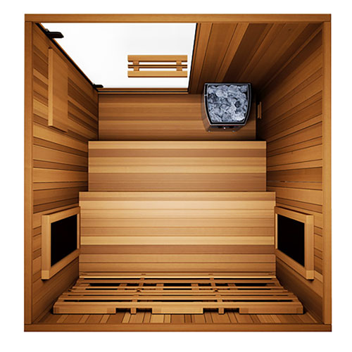 Finnmark FD-4 2-Person Trinity Hybrid Infrared, Traditional Stove Sauna & Red Light Combo