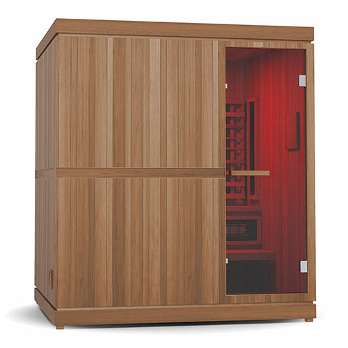 Finnmark FD-5 4-Person XL Trinity Hybrid Infrared, Traditional Stove Sauna & Red Light Combo