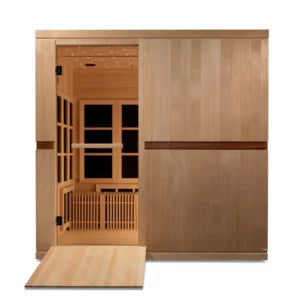 Golden Designs Catalonia 8-person PureTech™ Near Zero EMF (Under 2MG) FAR Infrared Sauna (Canadian Hemlock) for Yoga and Wheel Chair Accessible