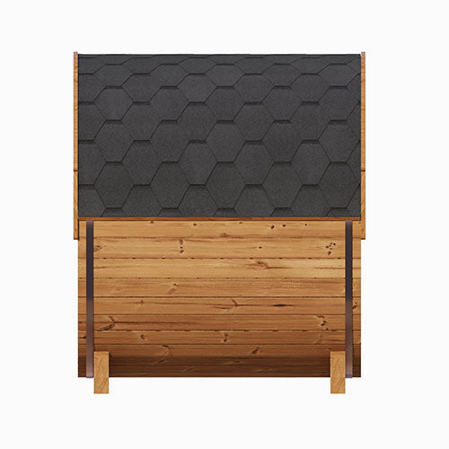SaunaLife E6 3-Person Traditional Outdoor Barrel Sauna With Thermo-Spruce Floor