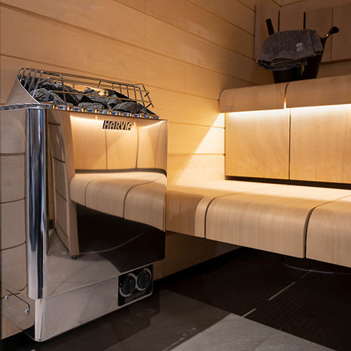 Harvia KIP 80B, 8 KW Sauna Heater with Built-in Controls and Stones