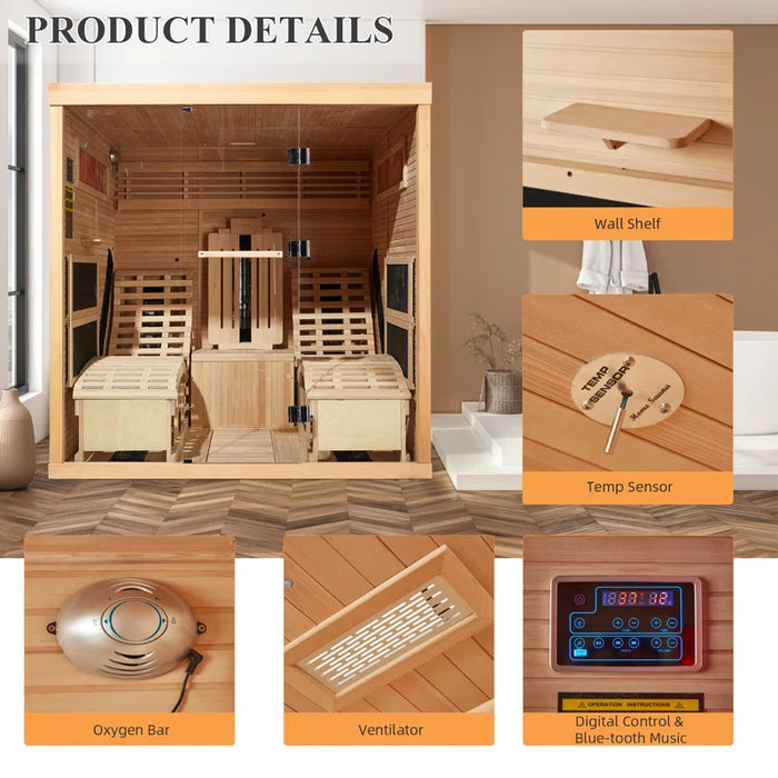 Erommy Infrared Sauna 2-Person With Chair