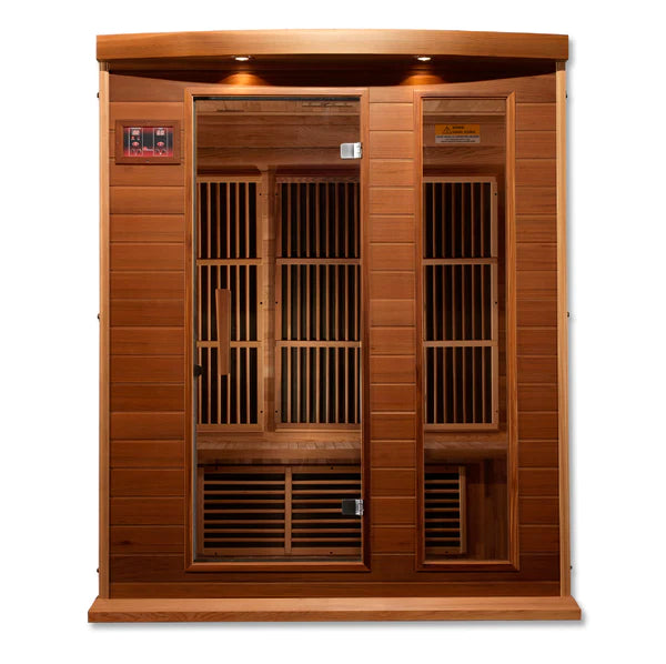 Maxxus Red Cedar Low EMF Far IR Sauna 3 Person with built in speakers