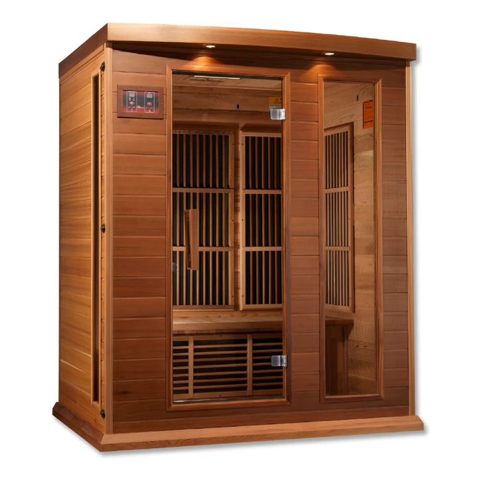Maxxus Red Cedar Low EMF Far IR Sauna 3 Person with built in speakers