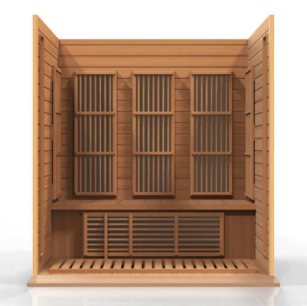 Maxxus Red Cedar Low EMF Far IR Sauna 3 Person with built in speakers