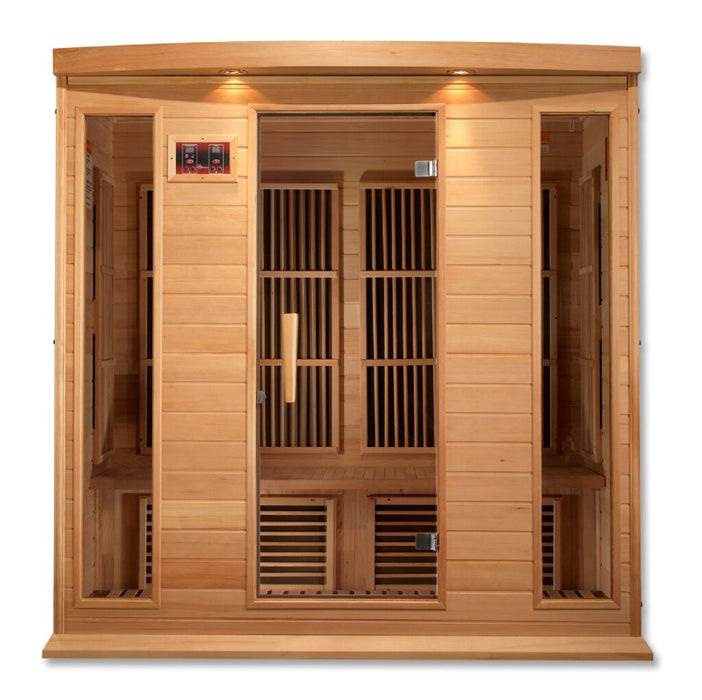 Maxxus 4 Person Near Zero EMF FAR Infrared Sauna – Canadian Hemlock