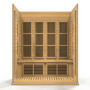 Maxxus 4 Person Near Zero EMF FAR Infrared Sauna – Canadian Hemlock