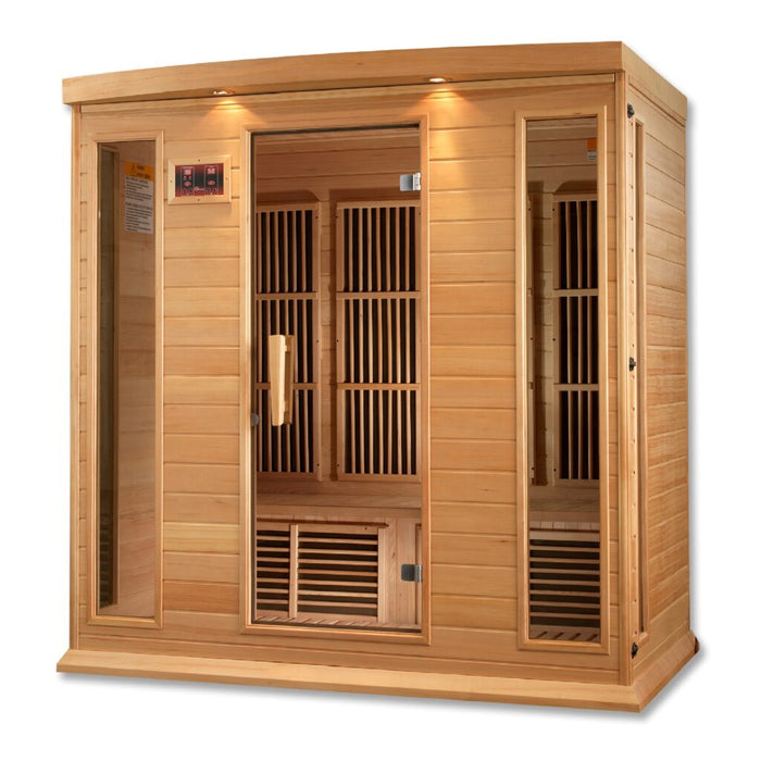Maxxus 4 Person Near Zero EMF FAR Infrared Sauna – Canadian Hemlock