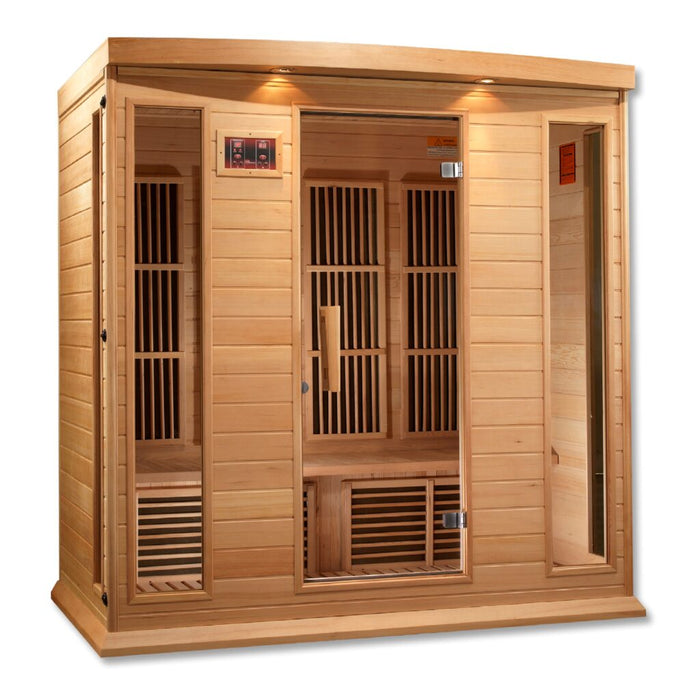 Maxxus 4 Person Near Zero EMF FAR Infrared Sauna – Canadian Hemlock
