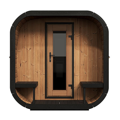 SaunaLife Model CL12GCP 8-Person Cube-Series Outdoor Home Sauna Suite
