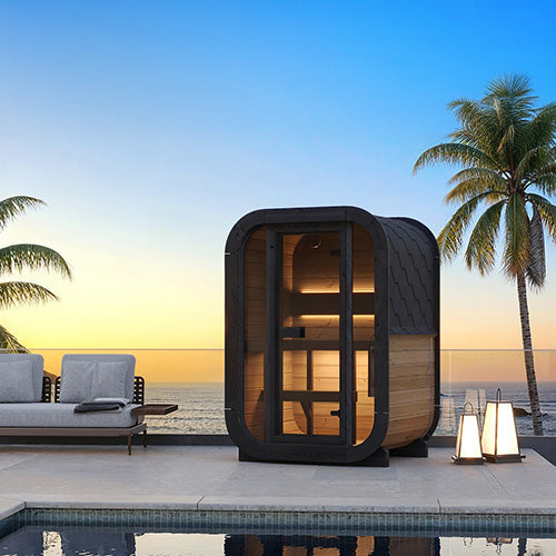 SaunaLife Model CL3G 2 Person Cube-Series Outdoor Traditional Sauna