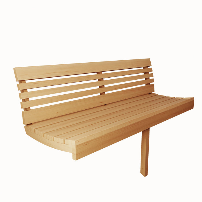 SaunaLife E6 3-Person Traditional Outdoor Barrel Sauna With Thermo-Spruce Floor