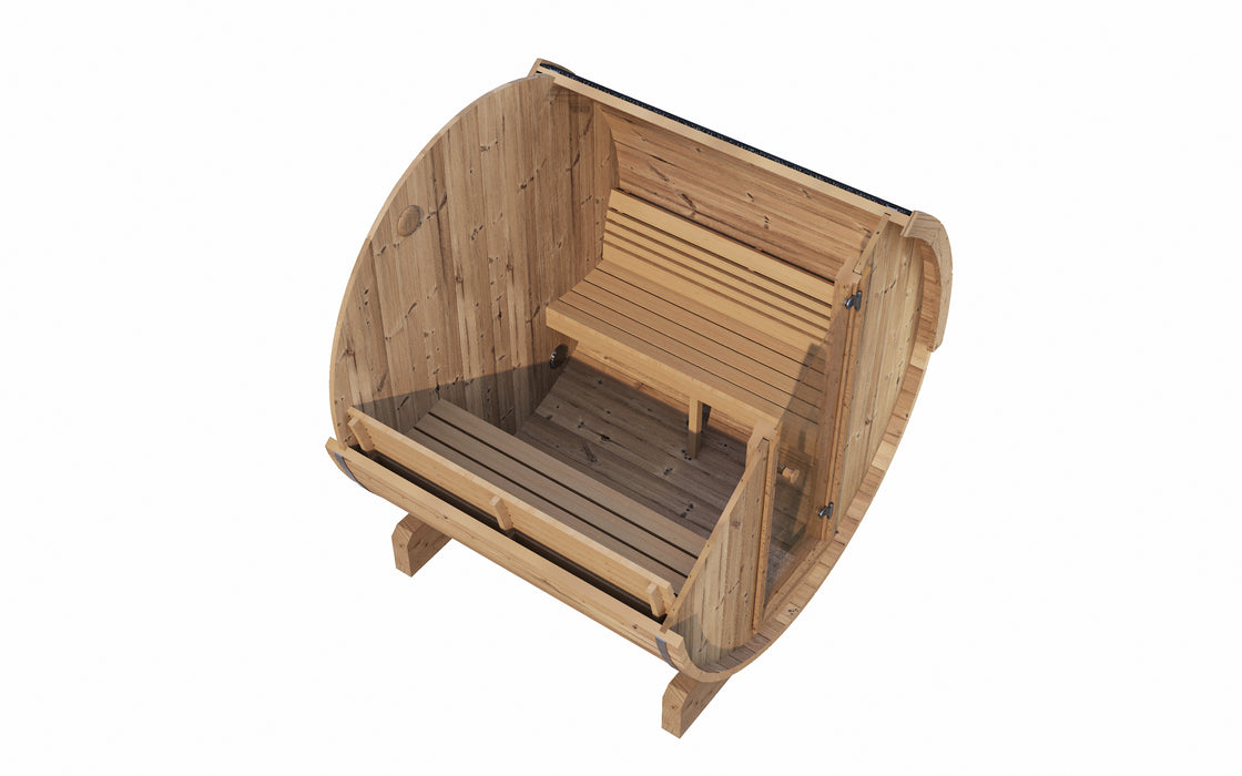 SaunaLife E7 ERGO Series  4-Person Traditional Barrel Sauna