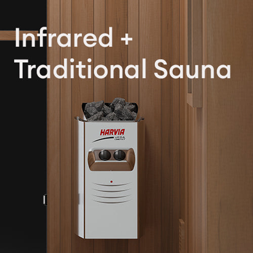Finnmark FD-4 2-Person Trinity Hybrid Infrared, Traditional Stove Sauna & Red Light Combo